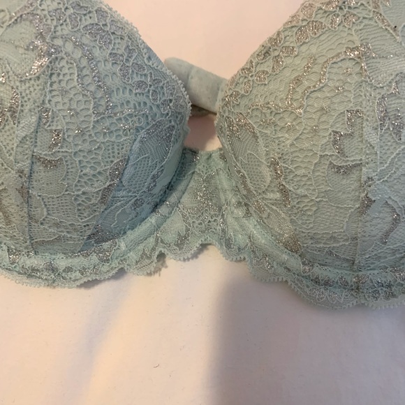 Victoria Secret Pink Aqua and Silver Push Up Bra - Picture 6 of 6